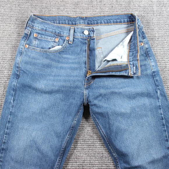 Levi’s 505 Regular Straight Jeans Men’s 32x30 Medium Wash Stretch - Picture 4 of 9